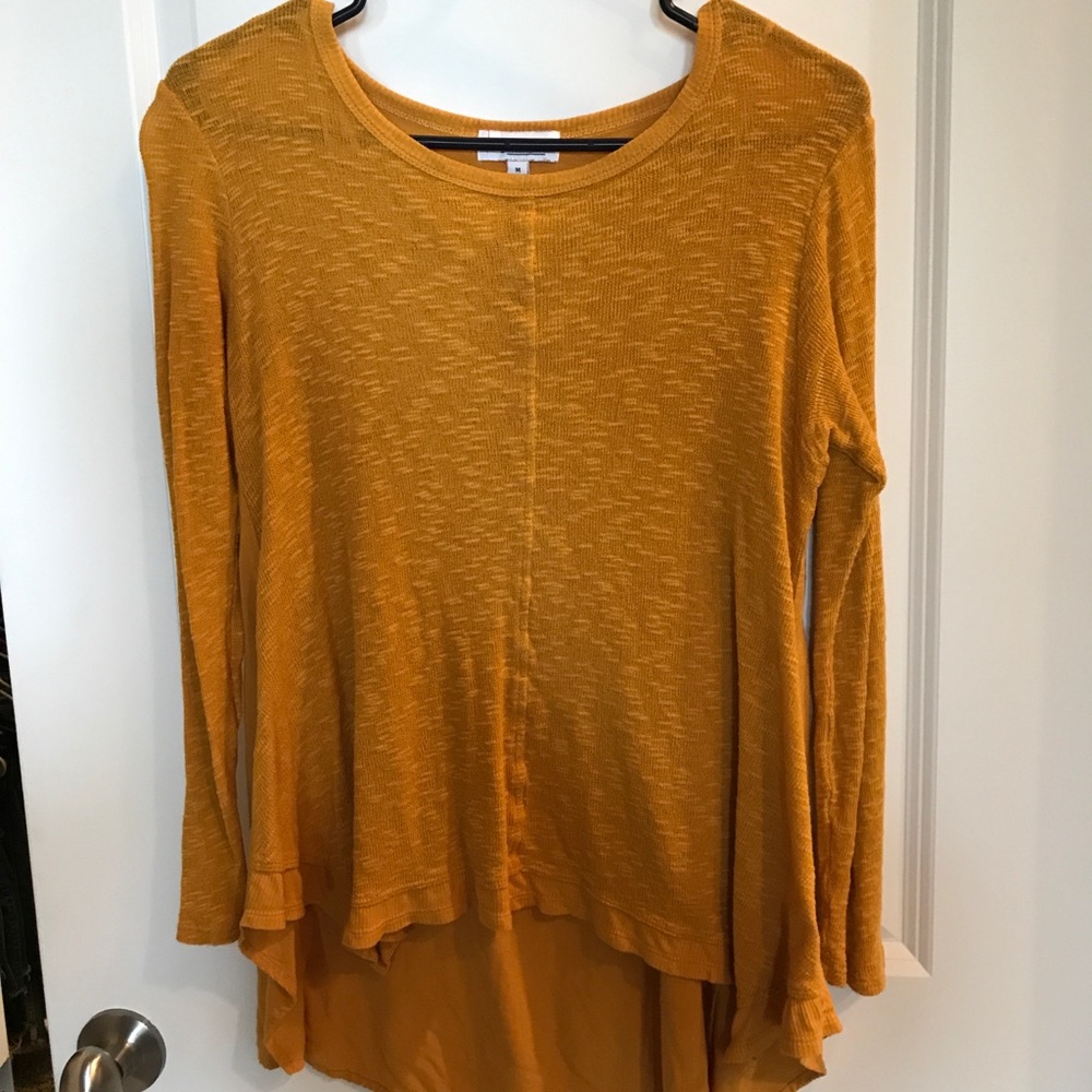 Long sleeve asymmetrical blouse